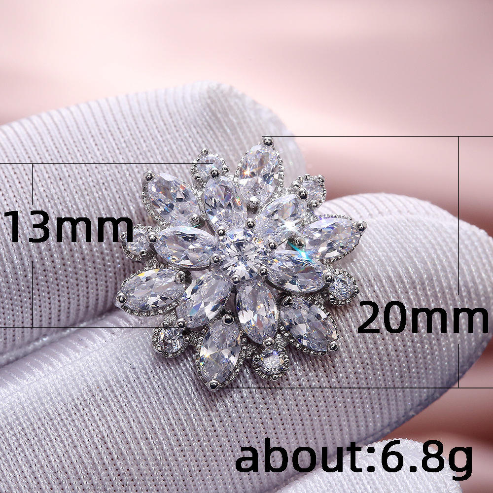 Luxury Sun Flower Multi Colors Stud Earrings for Women Cubic Zirconia Flowers Wedding Bridal Earring
